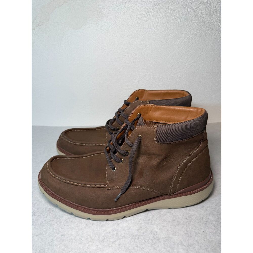 Dockers Rowan Mens Boots Size 11 Dark Tan Rugged Casual Moc Toe Chukka Shoes